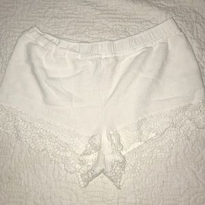 White cotton shorts